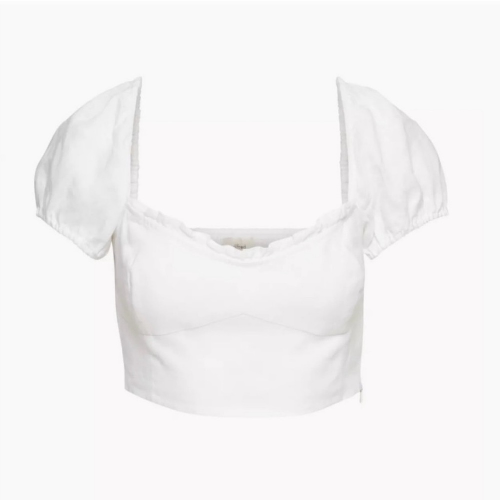 Wilfred Tops | Wilfred Aritzia Women's White Crop-Top
